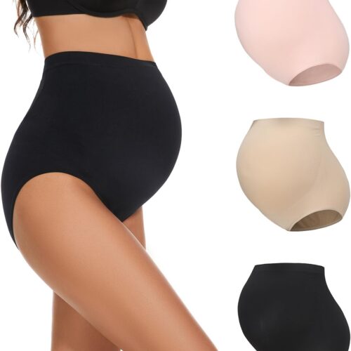 High-Waist Maternity Seamless Briefs