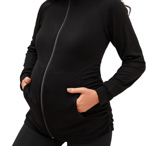 Maternity Athletic Zip-Up Jacket