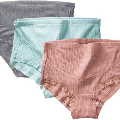 High-Waist Maternity Briefs with Adjustable Buttons