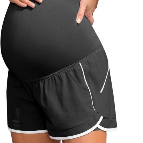 Maternity Dolphin Hem Athletic Shorts