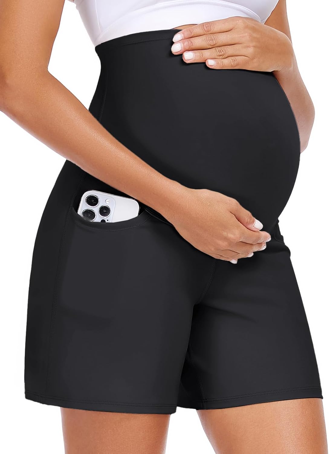 Maternity High-Waist U-Shaped Yoga Shorts