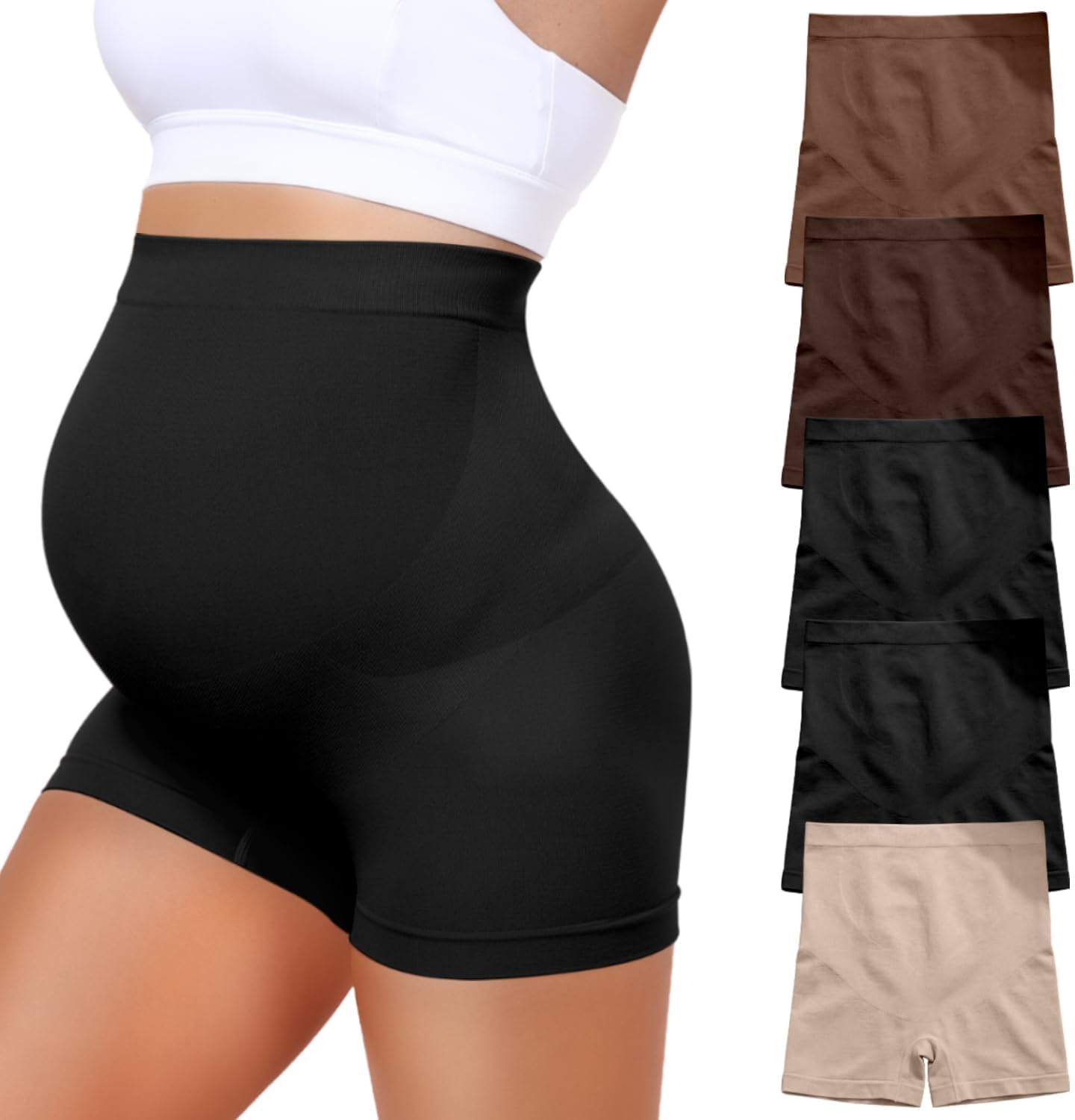 High-Waist Maternity Seamless Thong
