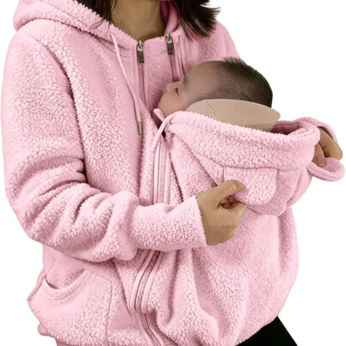 Maternity Fleece Coat with Removable Panels