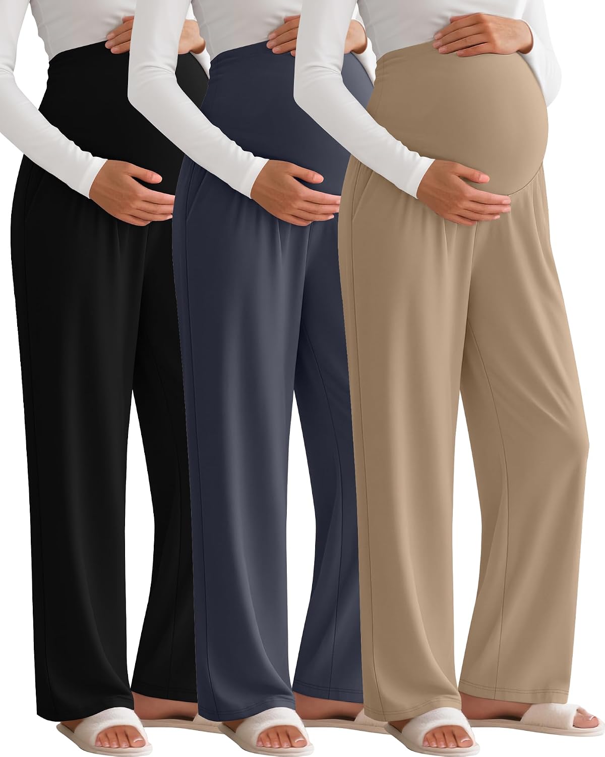 Maternity Lounge Yoga Pants with Adjustable Waistband