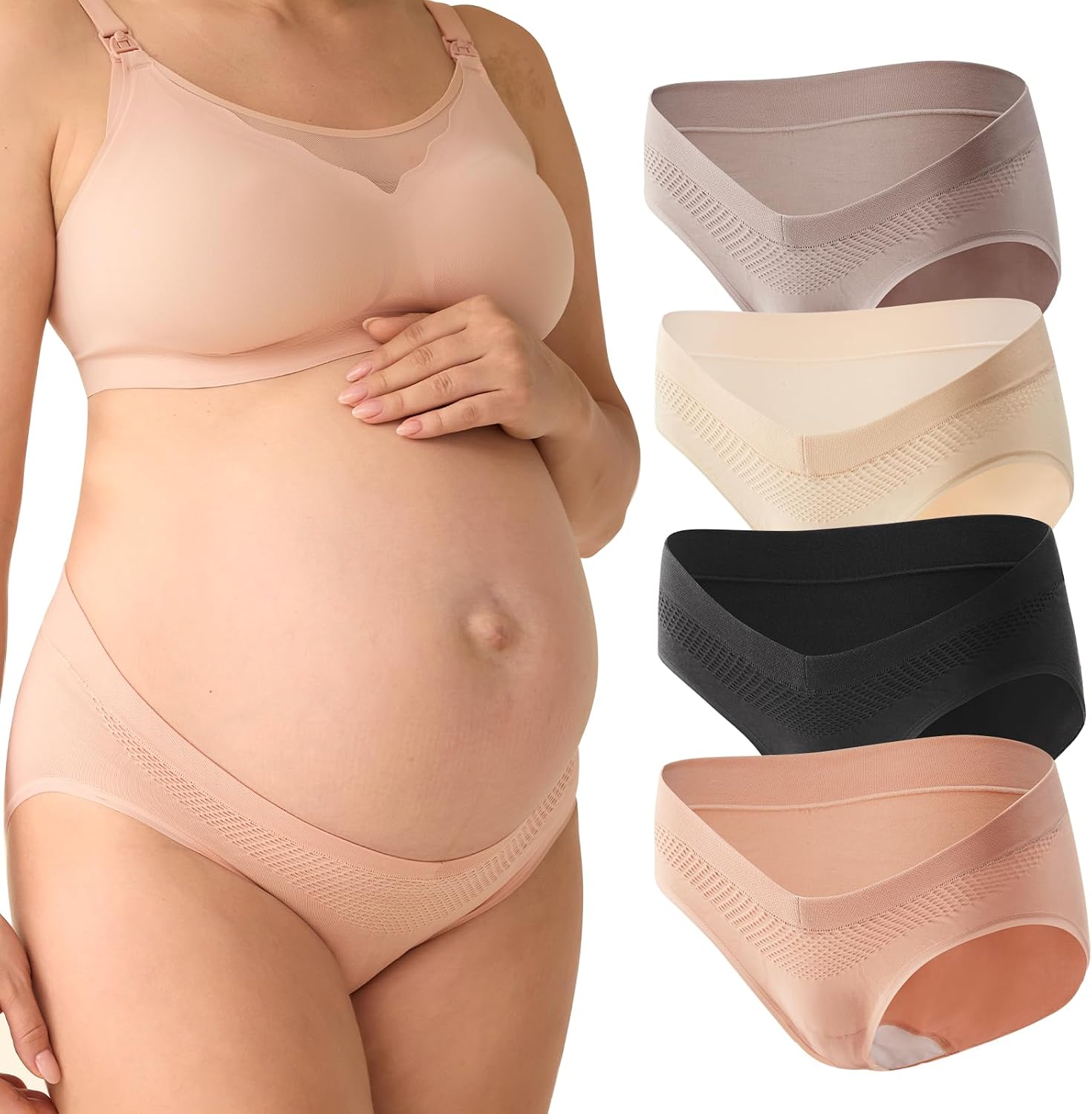 Low-Rise Maternity Mesh Back Panties