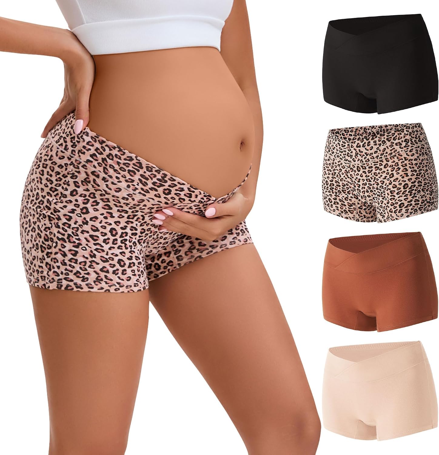 Low-Rise Maternity Crossover Boyshorts